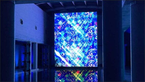 鮮明な映像の展示イメージ