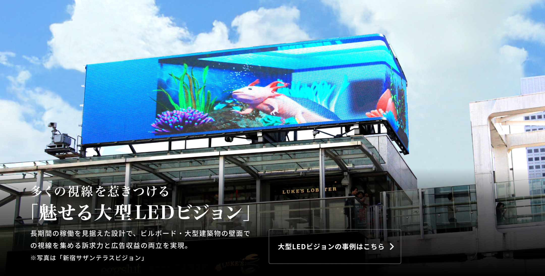 多くの視線を惹きつける「魅せる大型LEDビジョン」