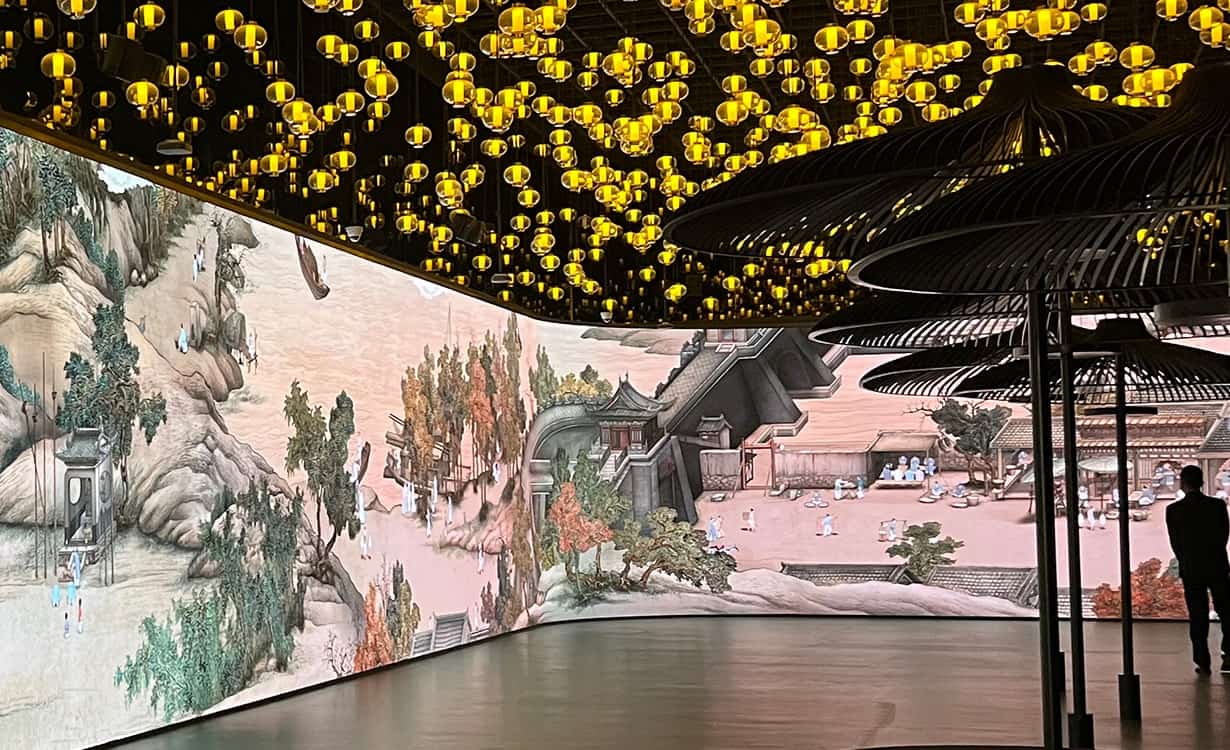 「曲がるLED」の展示イメージ